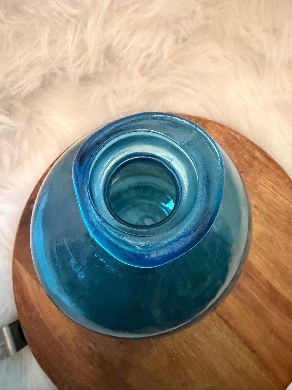 Handblown Blue Glass Decorative Vase - Home Accents - Picture 2 of 5